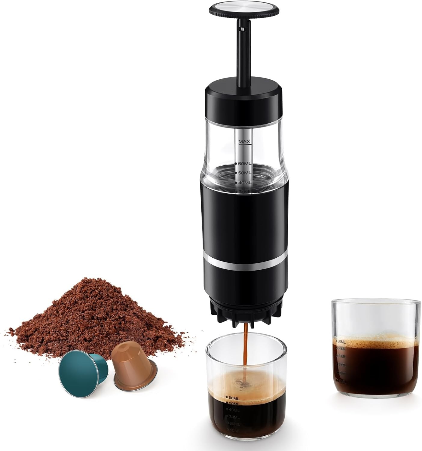 Travel Espresso Machine Lightweight Manual Cappuccino