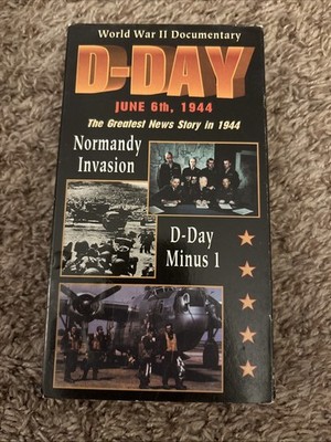 D-Day June 6th, 1944 - Normandy Invasion & D-Day Minus 1 (VHS, 1995) Rare #A4B