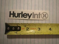 Hurley Surfboards International Clear Black Grey Logo H1 Vintage Surfing Sticker