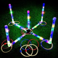 Ring Toss Outdoor Games with 16 Rings, Backyard Games Lawn Games for Adults ...