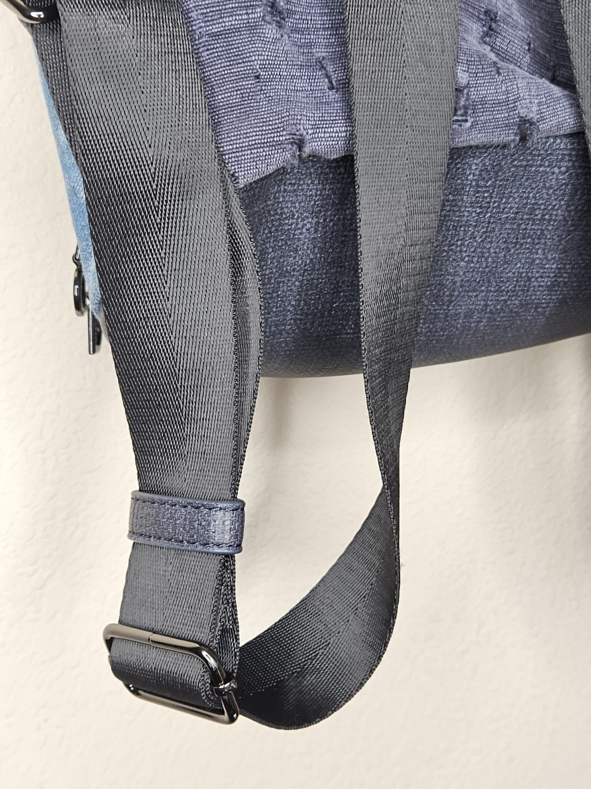 Desigual Denim Patchwork Stitched Backpack Design… - image 8