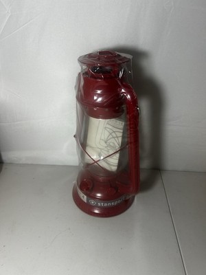 Stansport 12'' Oil Lantern, Red - burns oil, citronella or kerosene 