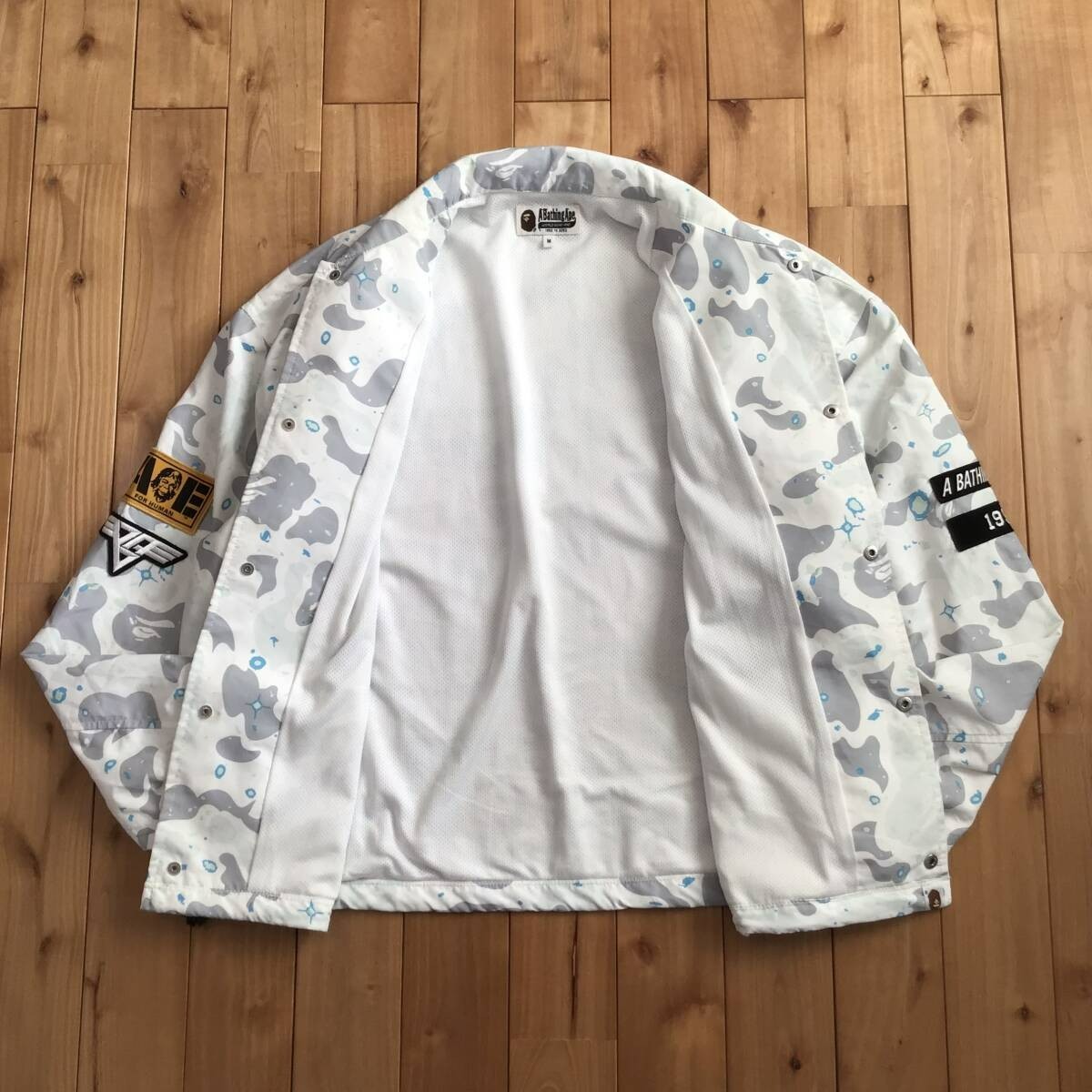 BAPE Space camo coach jacket a bathing ape galaxy cosmos White