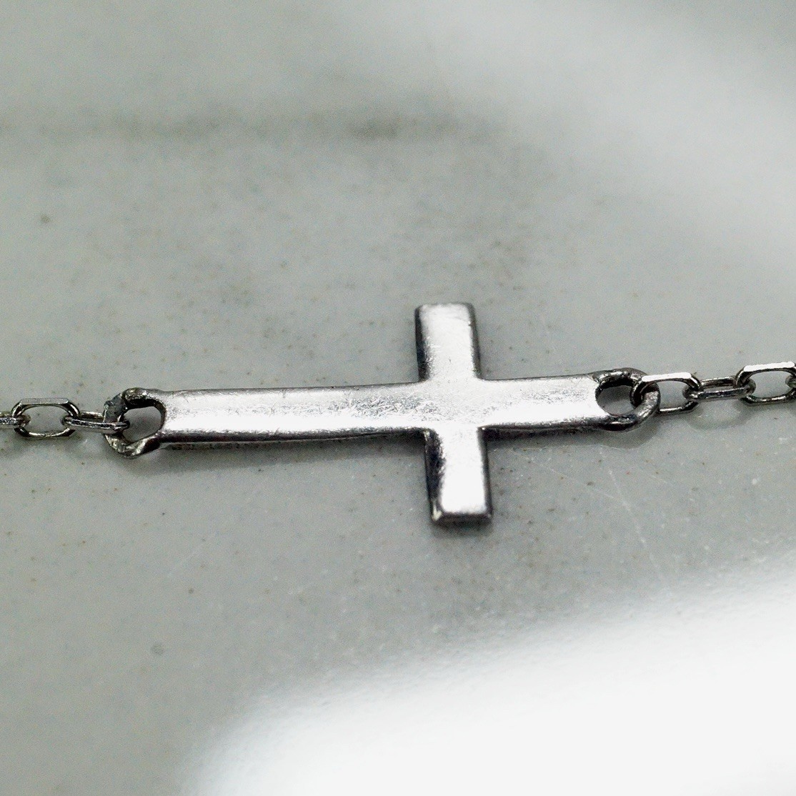 Sterling Silver Cable Chain Three Simplex Crosses… - image 7