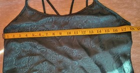 NWOT Vintage California Dynasty Dark Green Long Strappy Nightie Size Small