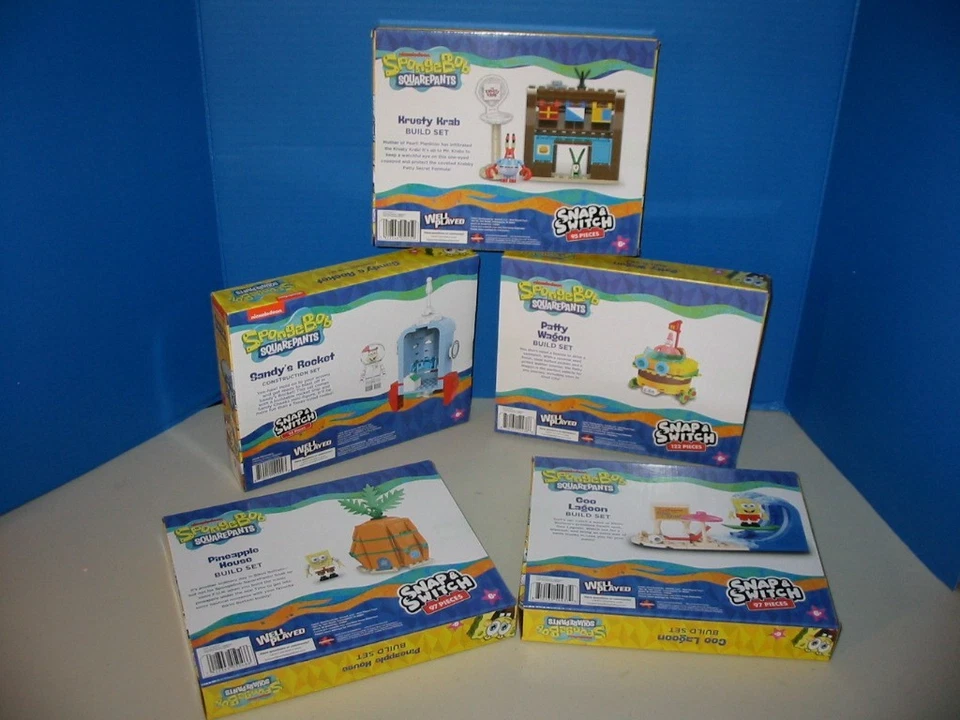 Bob Esponja Pantalones Cuadrados Snap & Switch 5 Juegos - Nuevo Sellado de Fábrica Ver Fotos Foto 2 de 4