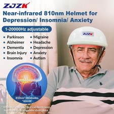 810nm NIR Light Therapy for Brain Injury Parkinsons PBM Brain Helmet 1-20000Hz