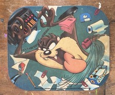 Vintage 90s Looney Toons Taz Computer mouse pad 1994 Warner Bros