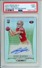 2024 PANINI PRIZM DECA SIGNATURES SILVER AUTO RICKY PEARSALL ROOKIE RC PSA 9