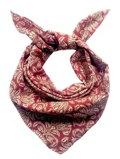 2 Pack 22x22" 100% Cotton Bandanas for Women Men Soft Printed Head Hair