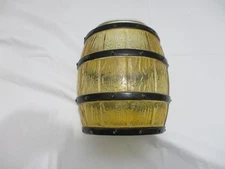 VTG Glass Amber Barrel Globe Light Shade Lamp Sconce Ceiling Wall Fixture Cover