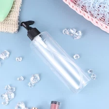 6 Pcs 250 ml Plastic Transparent Press Pump Bottles Refillable Travel Containers