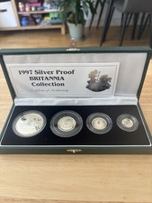 1997 Royal Mint UK Britannia Silver Proof 4 Coin Set Box COA