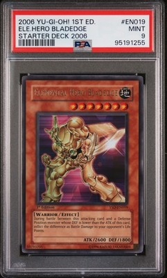 Yugioh Elemental Hero Bladedge YSD-EN019 Super Rare PSA 9