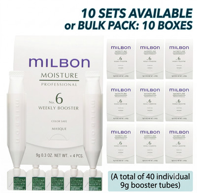 MILBON Moisture No 6 Weekly Booster Masque Hair Treatment Set of 10 Packs 40pcs