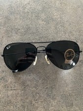Ray-Ban Aviator Sunglasses RB3025 Black Frame/Lens 58mm