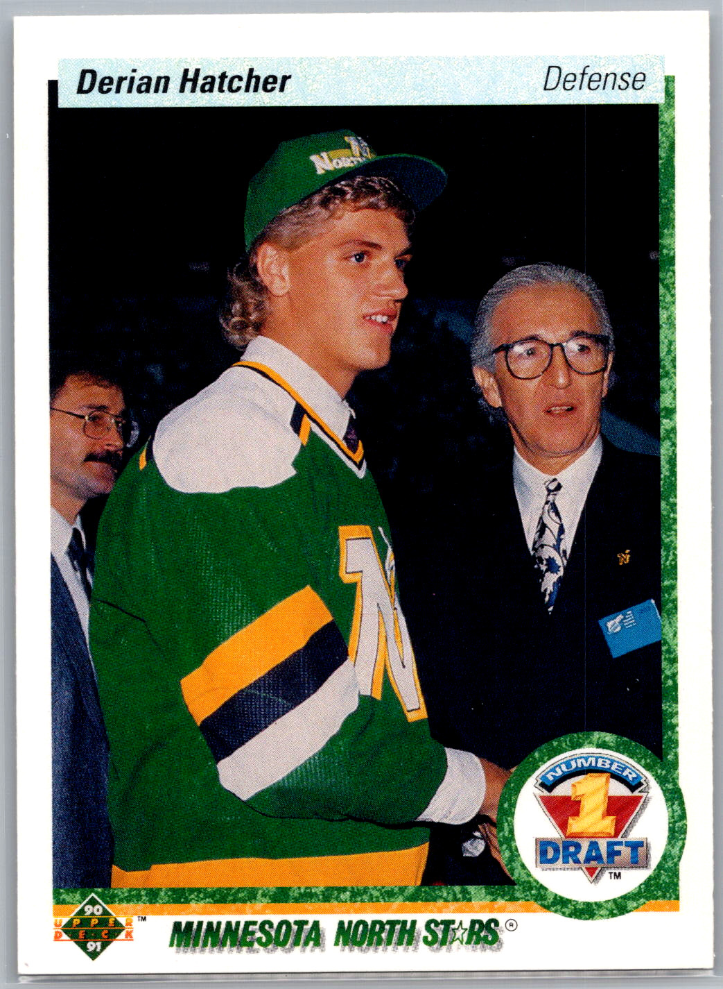 Derian Hatcher #359 Hockey Cards 1990 Upper Deck trading card — raw and PSA graded price guide