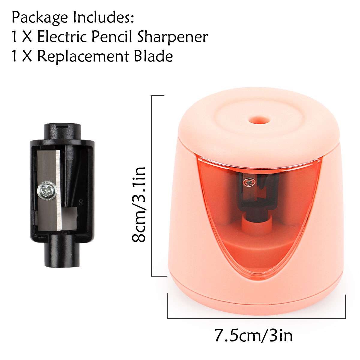 Automatic Electric Pencil Sharpener For Kids Battery Operated Home School Office
