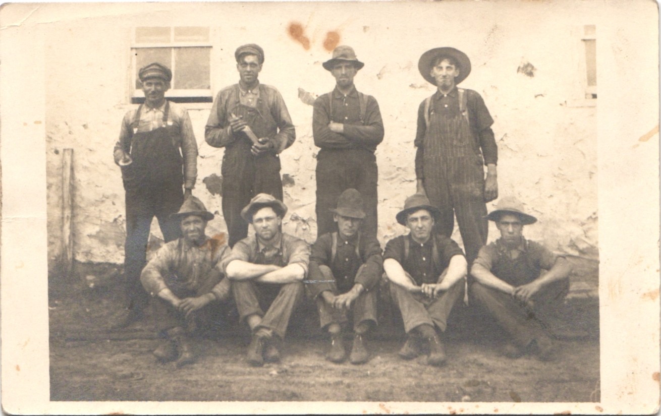 WORK CREW c1910 kewaunee wi real photo postcard rppc wisconsin occupation