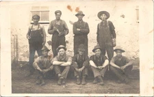 WORK CREW c1910 kewaunee wi real photo postcard rppc wisconsin occupation