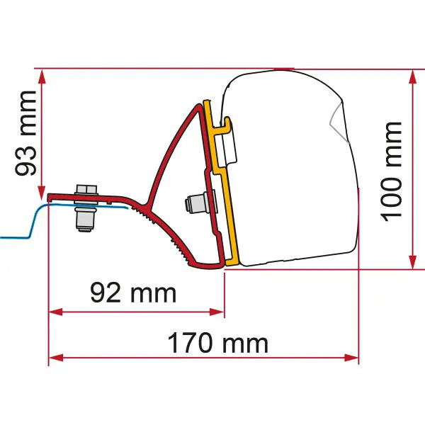 Fiamma F43Van Adapter FüR Renault Trafic Ab Bj. 2014, Schwarz-image