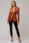 Velvet Blazer Jacket AU 12 Burnt Orange Red Boho Luxe Evening Party Mint LIFESTY
