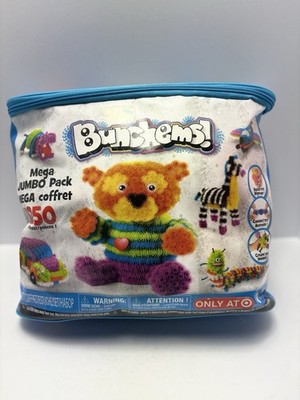 Bunchems Mega Jumbo Pack Crafting Building Toy with Creative Bristle Blocks