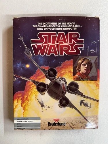 New ListingStar Wars Commodore 64 128 Broderbund w/ Manual & Disk 1987 Vintage, Opened Box