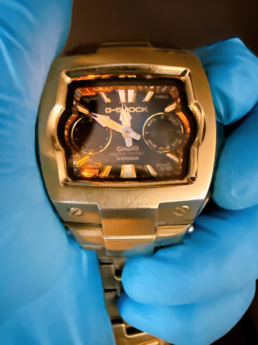 Casio G-Shock G-011 G-011BD Cube Gold Analog Digital Watch Vintage