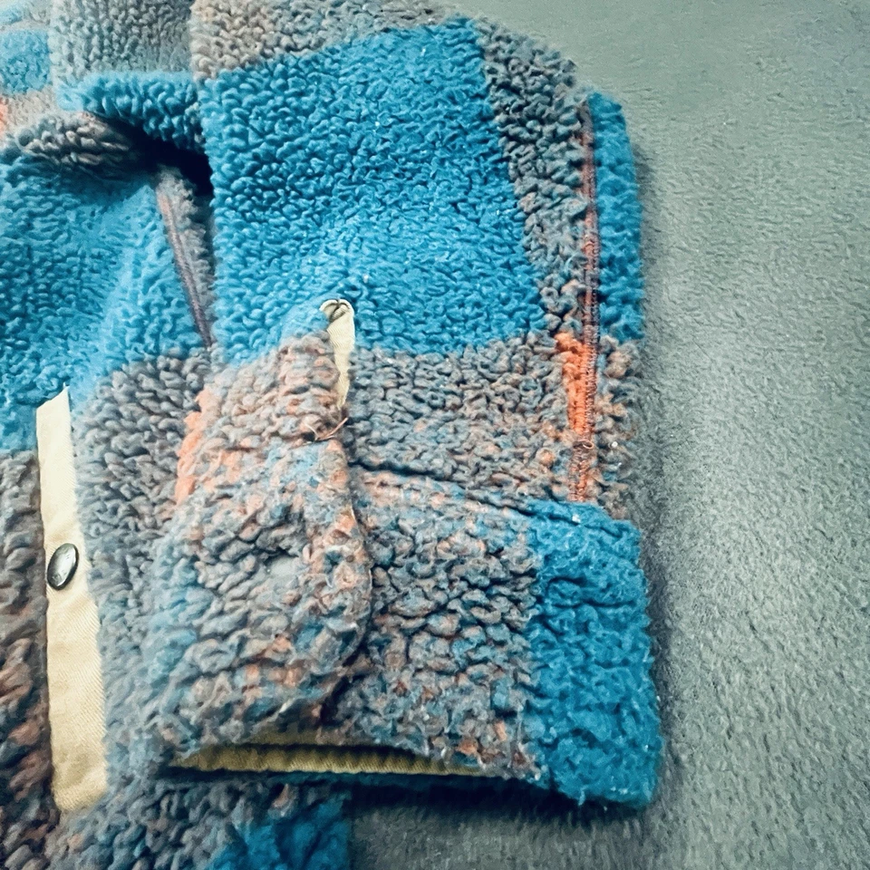 LL Bean X Todd Snyder Hi-Pile Sherpa Snap Plaid Shirt Jacket Shacket Mens M - Image 3 of 4