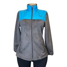 TG-14 Fila Sport Size Small Women's Blue Gray Fleece Full Zip Jacket Activewear
