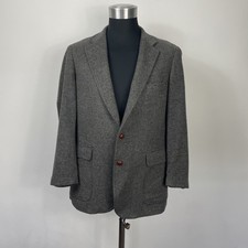 Chaps Ralph Lauren Vintage Grey Camel Hair Sports Blazer Jacket  US Made 42 *22 