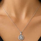 1 Ct 925 Sterling Silver Diamond Inspired VVS1 Moissanite Pendant 18" Necklace