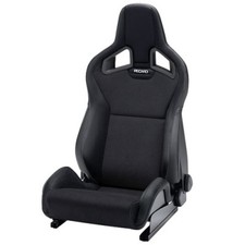 Recaro Sportster CS Bucket Seat - Black Ambla Leather/Dinamica Suede - Left Hand