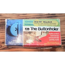 Greist The Buttonholer Model 10 Sewing Machine Attachment W/16 Templates + Box