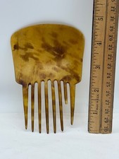 Vintage Celluloid Hair Comb/2 Prongs Broken