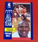 NBA MICHAEL JORDAN Chicago Bulls 1991 Fleer All-Star Team Trading Card #211