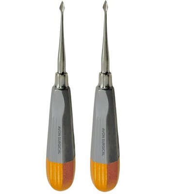 2 EA German Dental Tooth Surgery Straight Spade Concave Root Tip Elevator #60