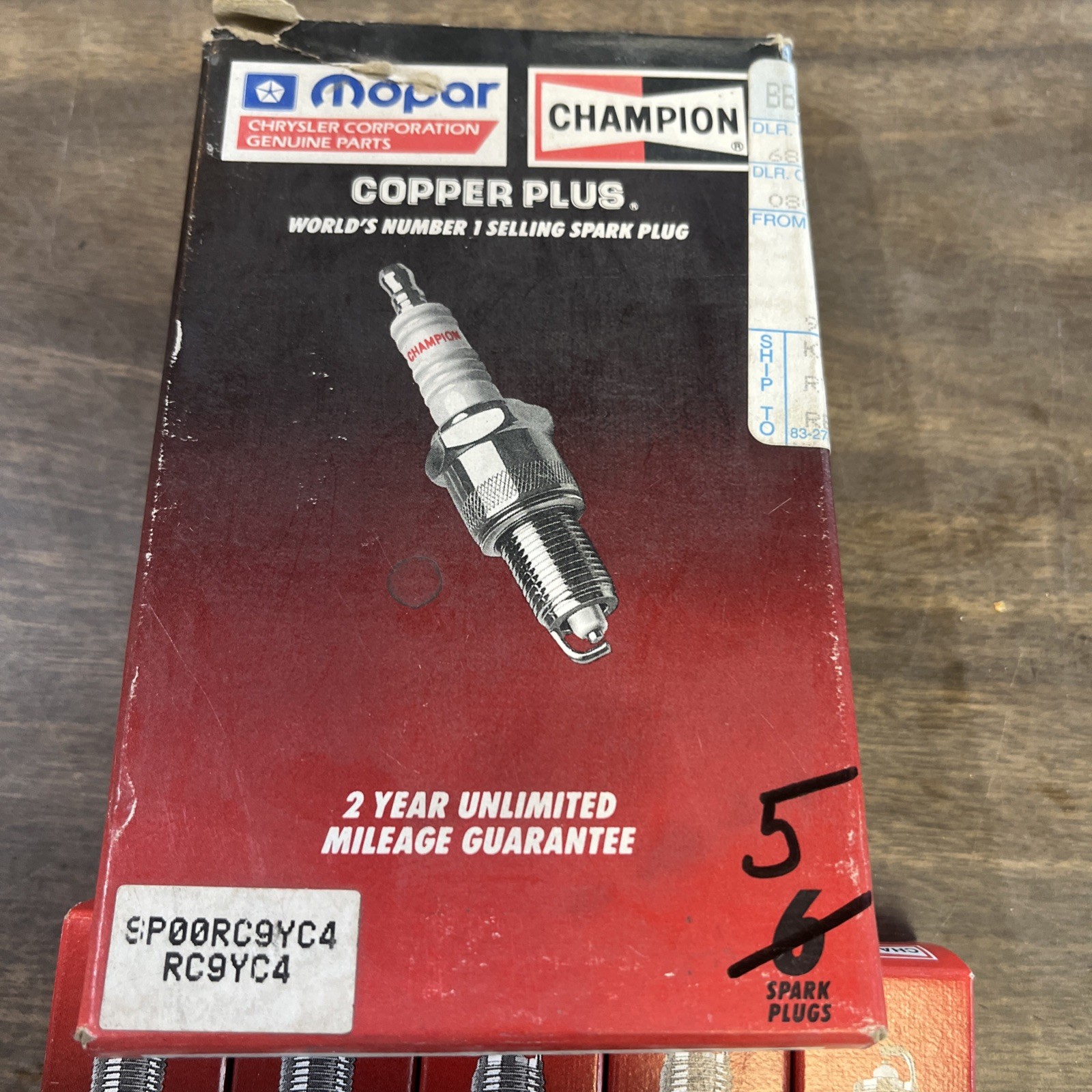 5 Mopar Champion SP000RC9YC Spark Plugs RC9YC