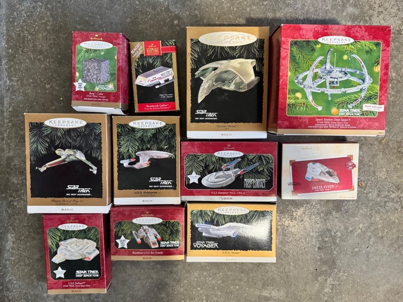 11 Star Trek Ship Hallmark Christmas Ornaments
