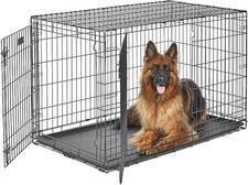Dog Crate 48 Inch Heavy Duty Double Door Folding For Extra Large