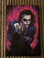 The Dark Knight Heath Ledger Joker Painting Portrait. (EXTREMELY RARE) DC Comics