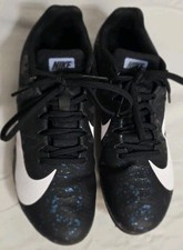 Nike Sprint Sz 5M 7W 37.5 Running Spikes Lace Up Shoes Black Speckled NEW