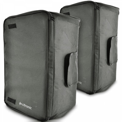 Paar Citronic 15'' Trapez Lautsprecher Transport gepolsterte Tasche Etui Abdeckung