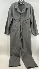 Vintage Dickies Coveralls Mens 46 Short Grey Work Mechanic Jumpsuit Y2K USA