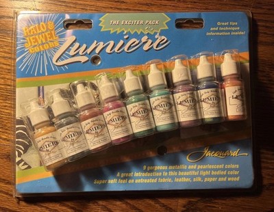 Jacquard - Halo/Jewel Exciter Pack New 9 Colors Metallic Pearlescent Paints  