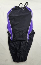 Speedo Womens 1 Piece Swimsuit Size 8/34 Purple Black
