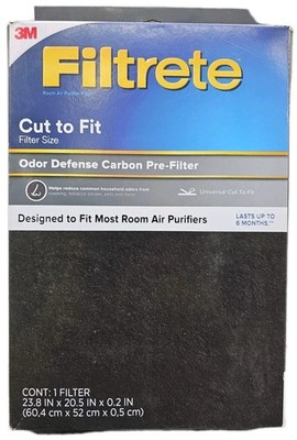 3M Filtrete Cut to Fit Odor Defense Reduction Carbon Pre-Filter Universal