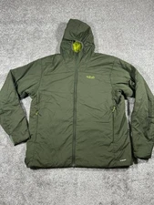 Rab Jacket Mens 2XL Green Xenair Alpine Light Hooded Insulated Pertex Outdoor