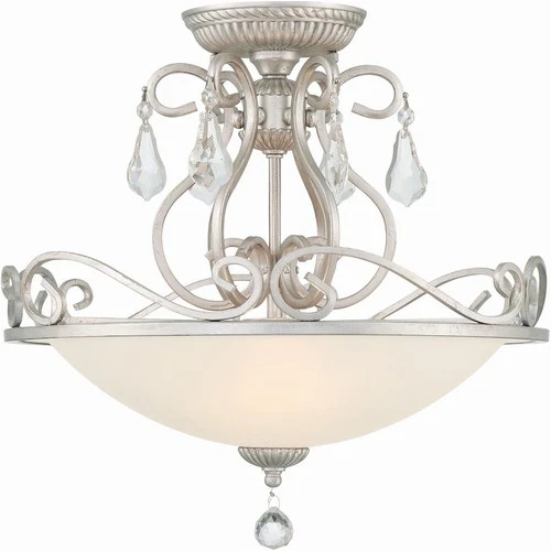 Crystorama 5010-OS-CL-MWP Ashton Semi-Flush Mount Olde Silver - Picture 2 of 7